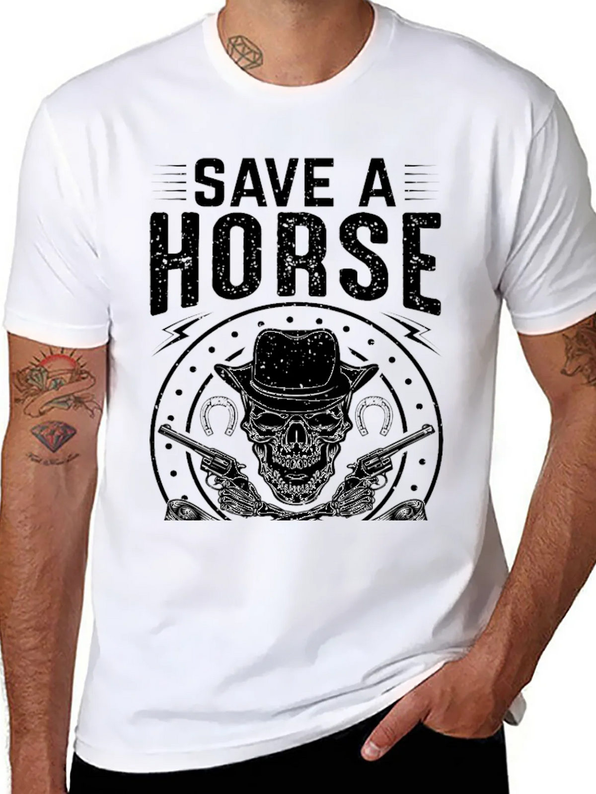 Save a Horse Skull Graphic Tee - Western Style product image 10