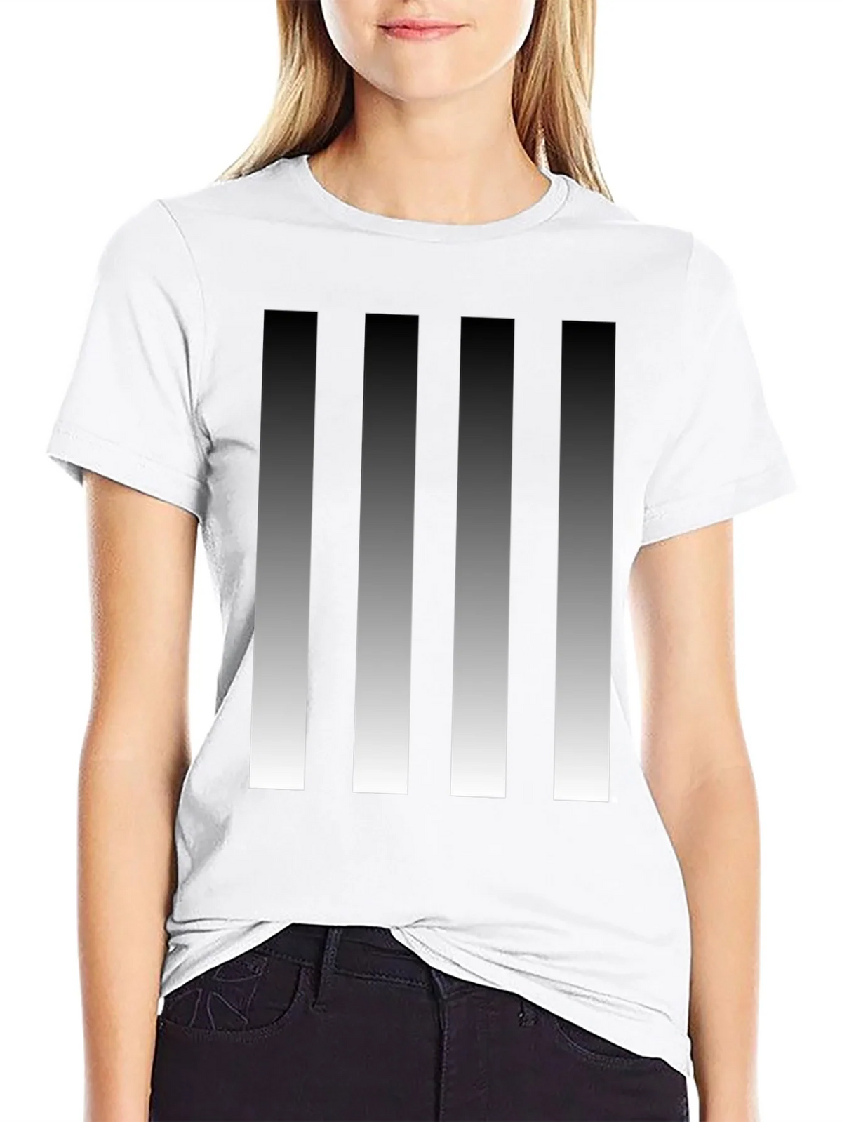 Modern Gradient Stripes Graphic Tee product image 11