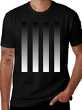 Modern Gradient Stripes Graphic Tee product image 1