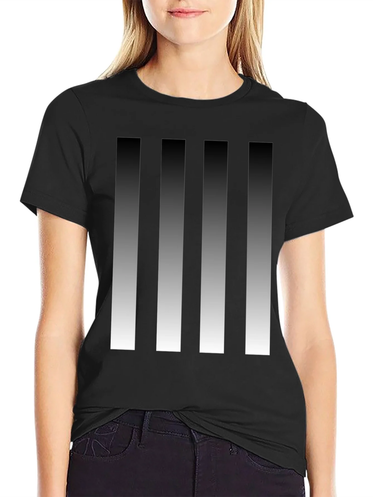 Modern Gradient Stripes Graphic Tee product image 5