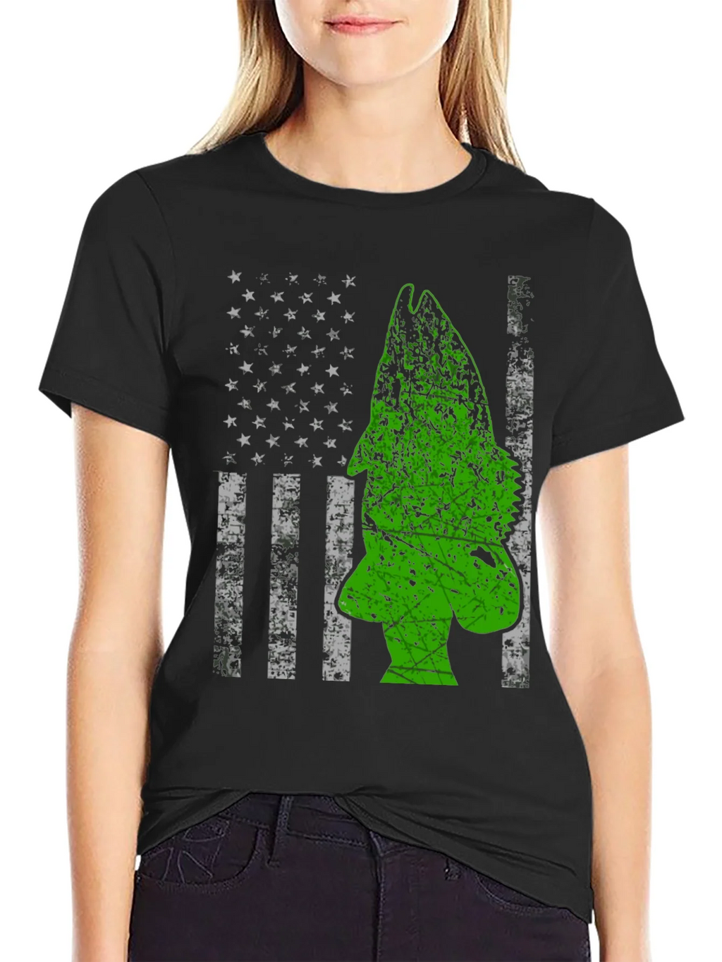 American Flag Bass Fishing Graphic Tee product image 5