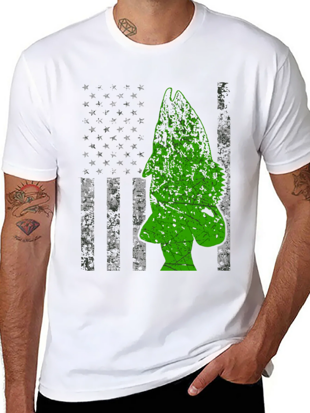 American Flag Bass Fishing Graphic Tee product image 10