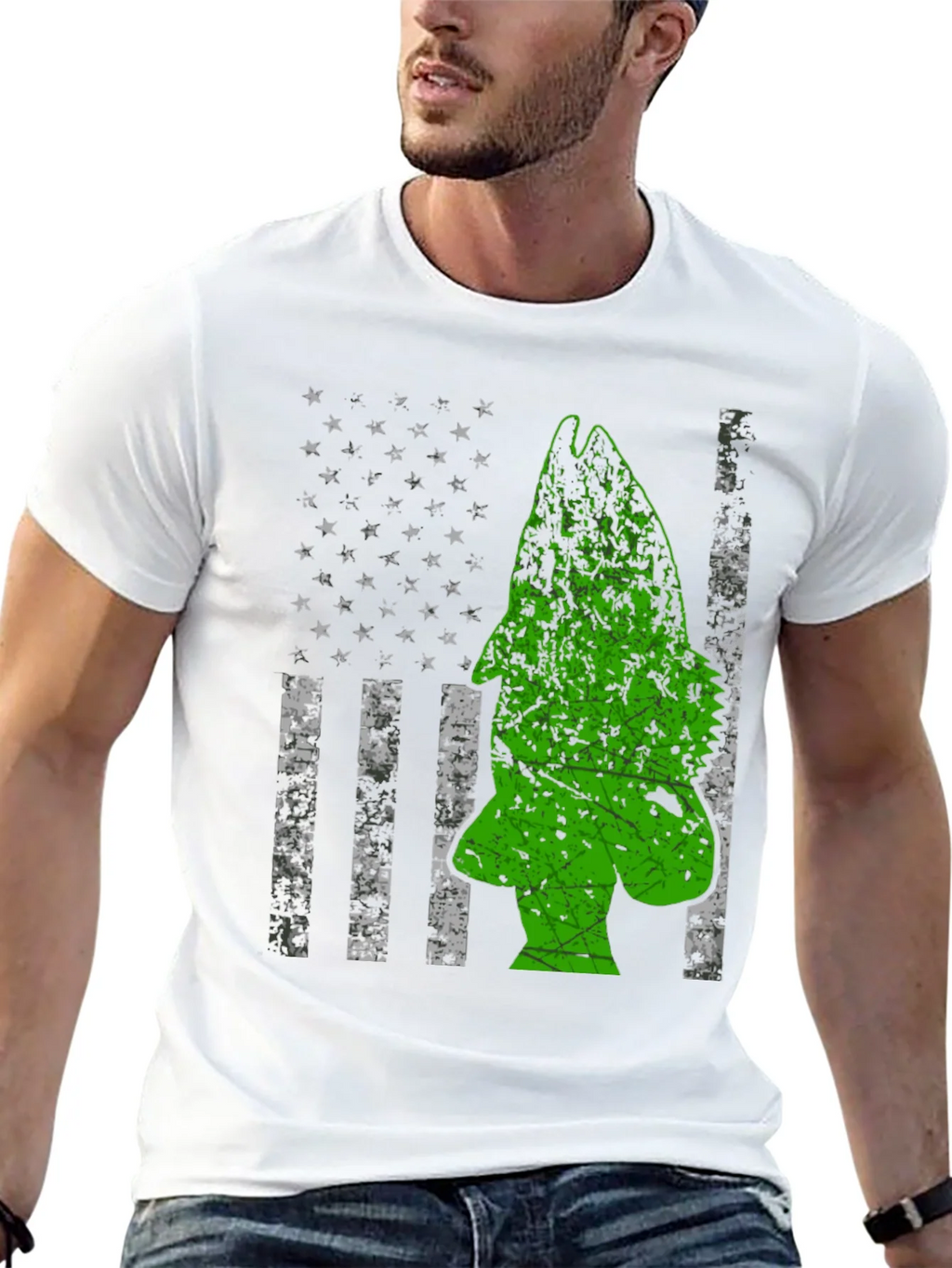 American Flag Bass Fishing Graphic Tee product image 4