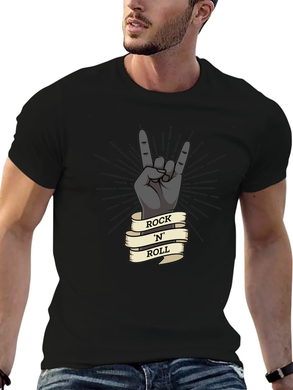 Rock N Roll Hand Gesture Graphic T-Shirt product image 9