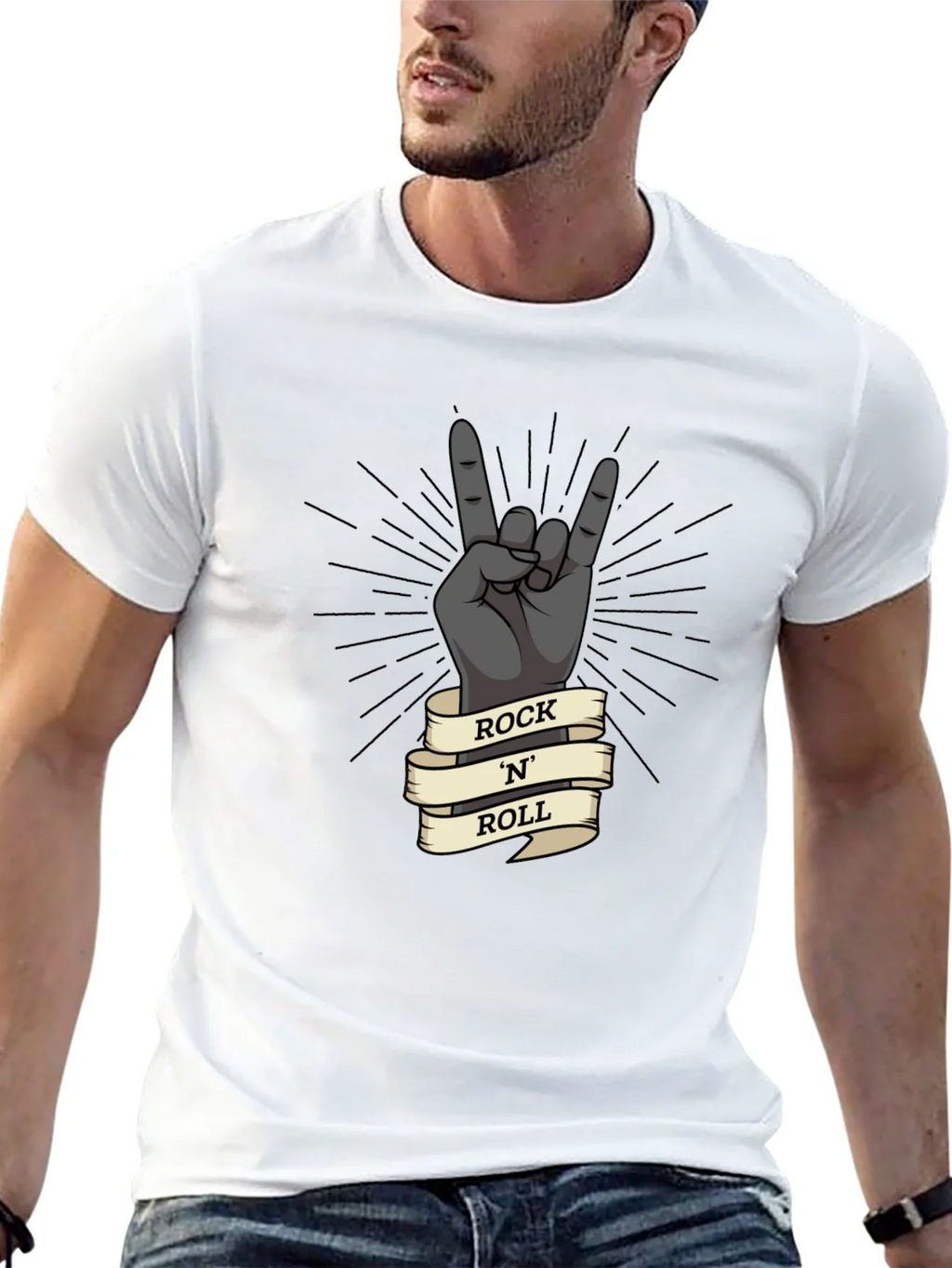Rock N Roll Hand Gesture Graphic T-Shirt product image 4