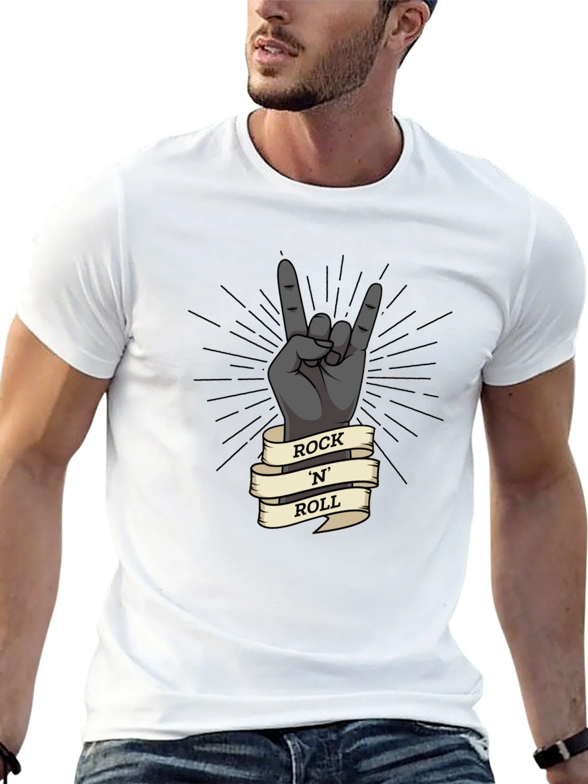 Rock N Roll Hand Gesture Graphic T-Shirt product image 4