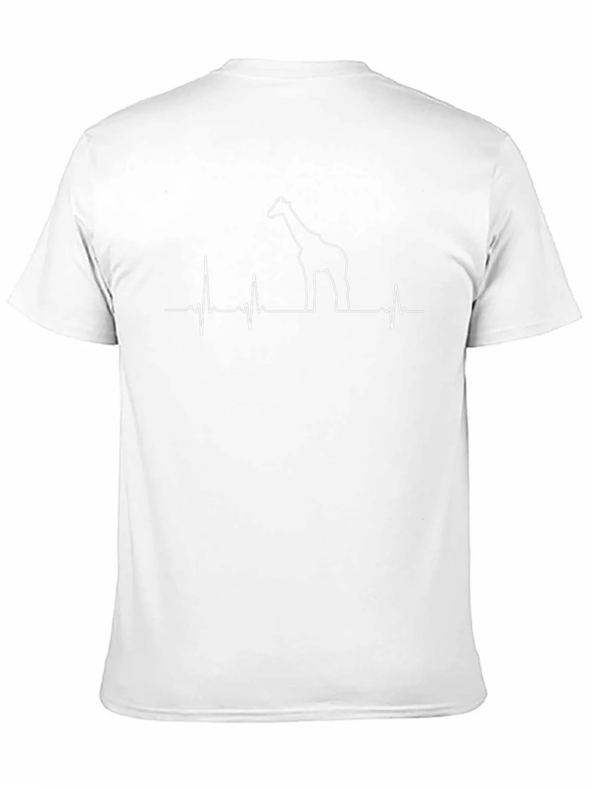 Giraffe Heartbeat T-Shirt - Black Crew Neck Tee product image 2