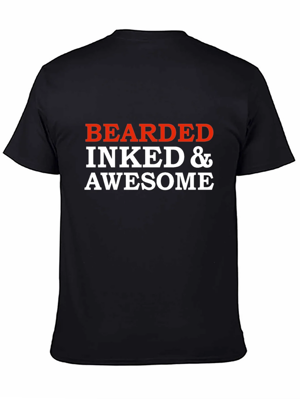Bearded Inked & Awesome Graphic T-Shirt - Black product image 7