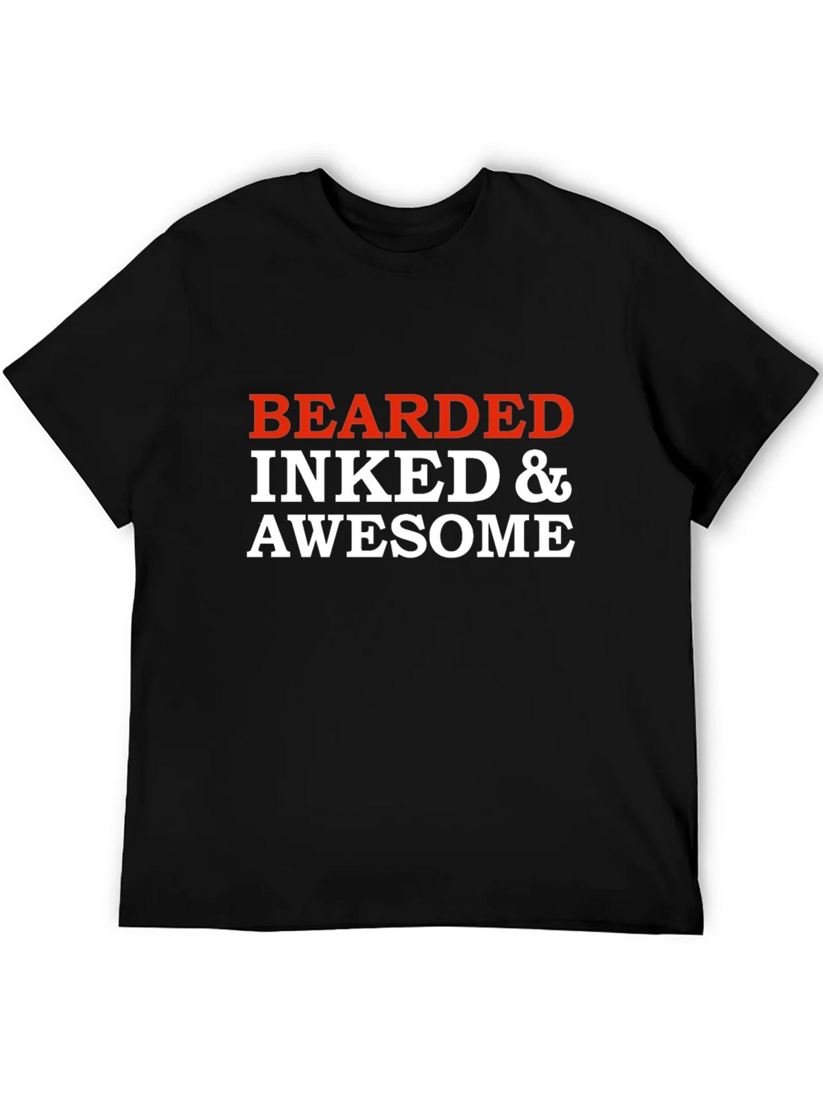 Bearded Inked & Awesome Graphic T-Shirt - Black product image 8