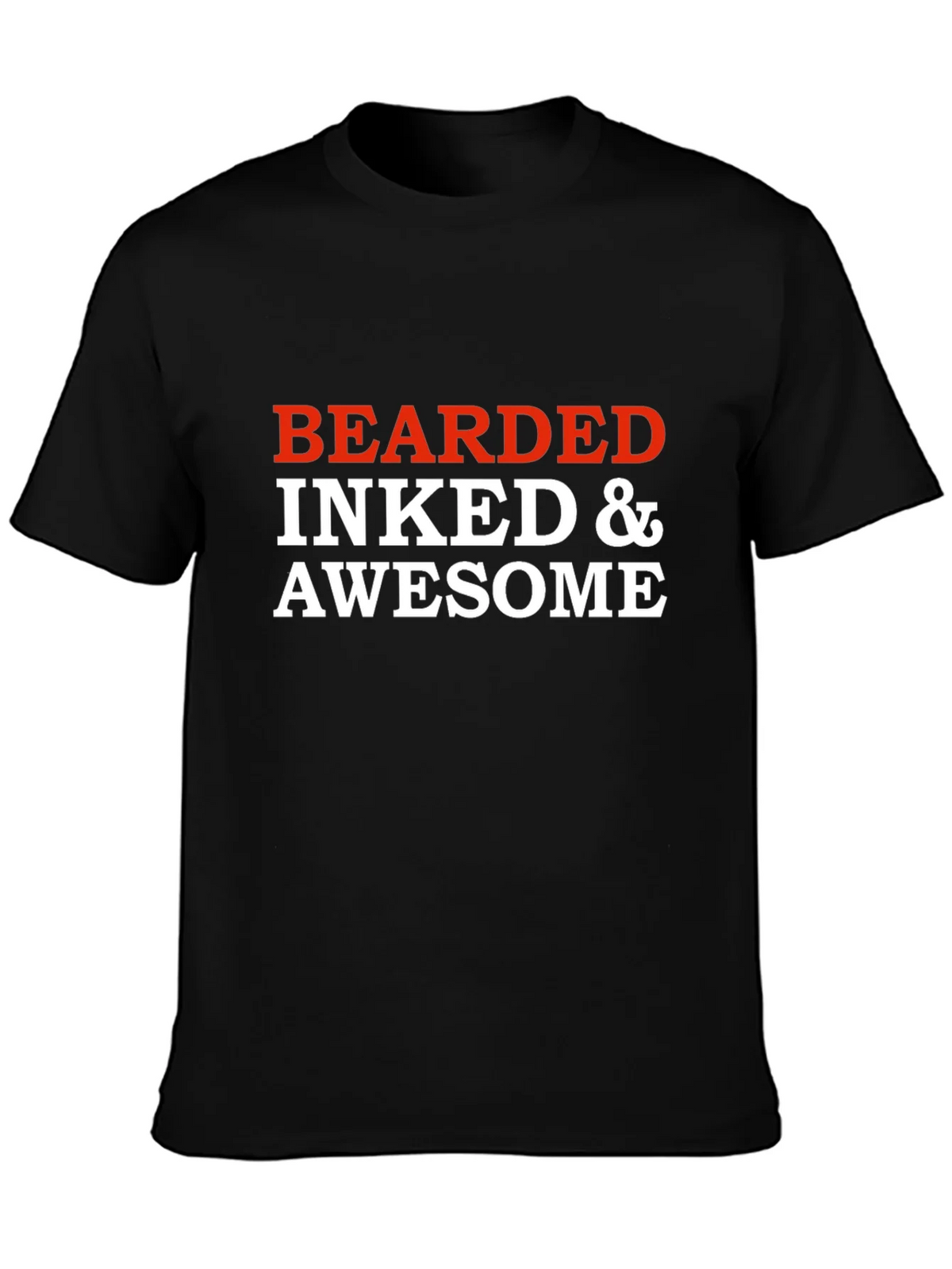 Bearded Inked & Awesome Graphic T-Shirt - Black product image 6
