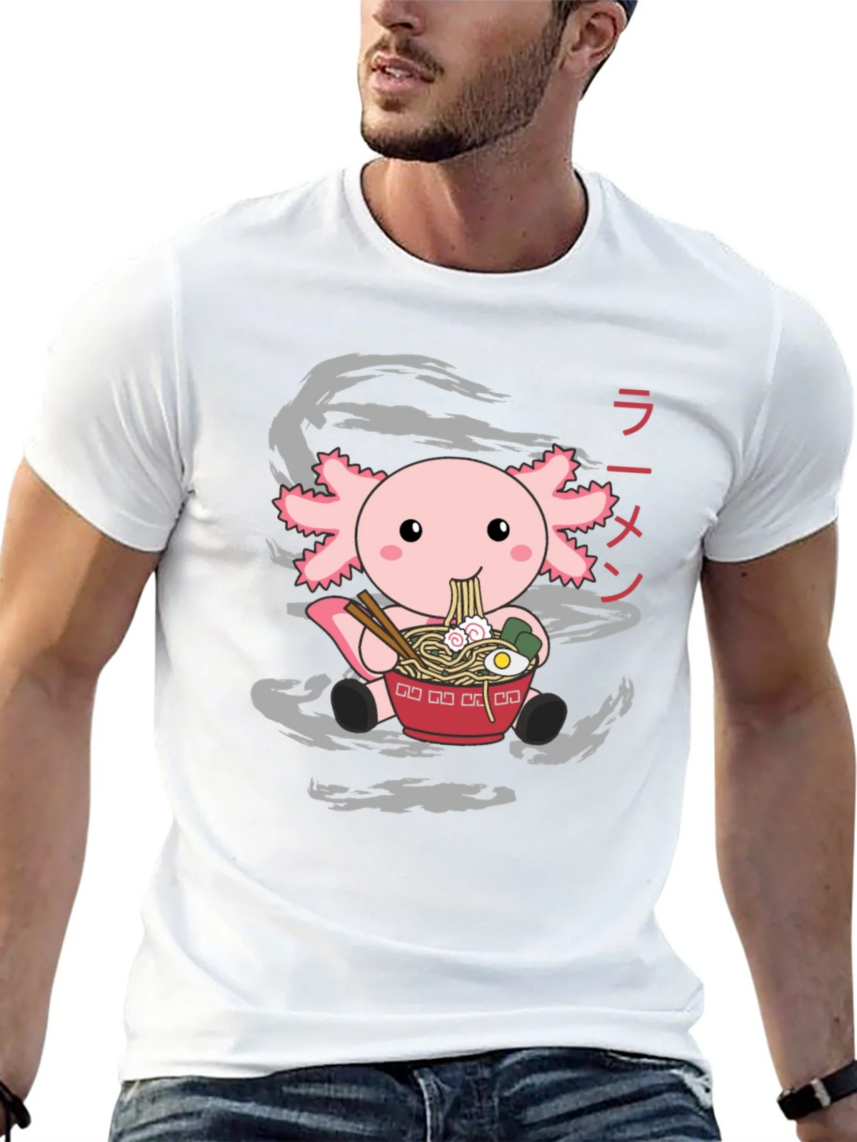 Axolotl Ramen T-Shirt - Cute Japanese Style Tee product image 1