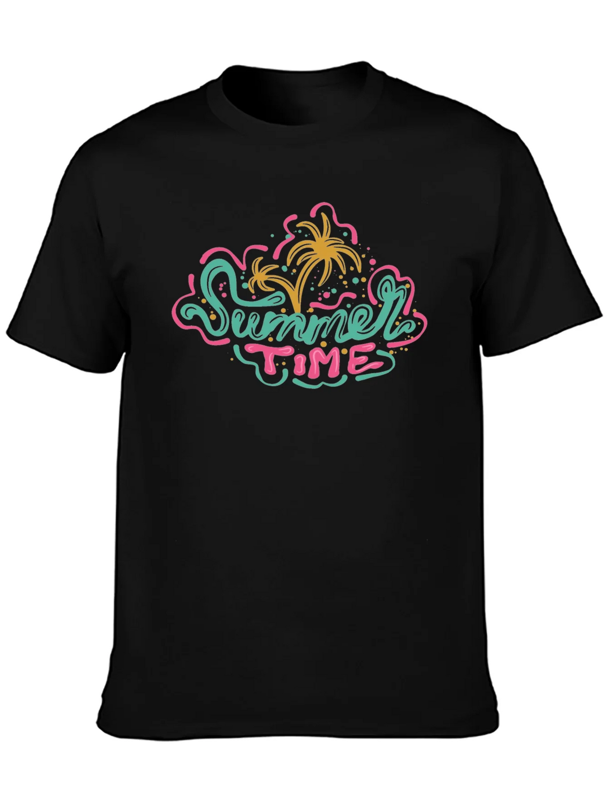 Summer Time Graphic Tee - Black Casual T-Shirt product image 6
