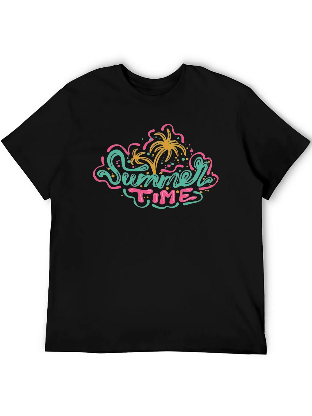 Summer Time Graphic Tee - Black Casual T-Shirt product image 8
