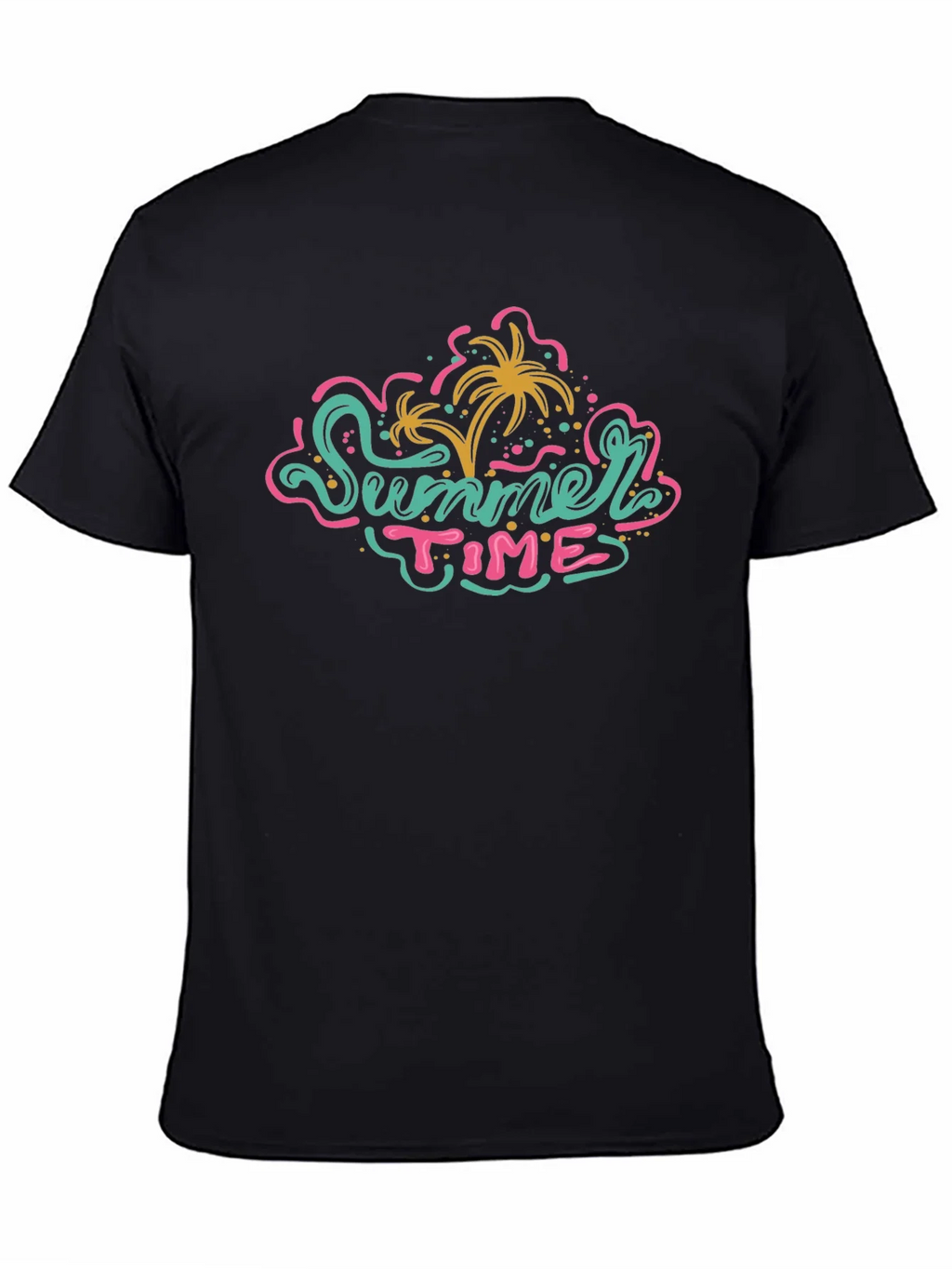 Summer Time Graphic Tee - Black Casual T-Shirt product image 7