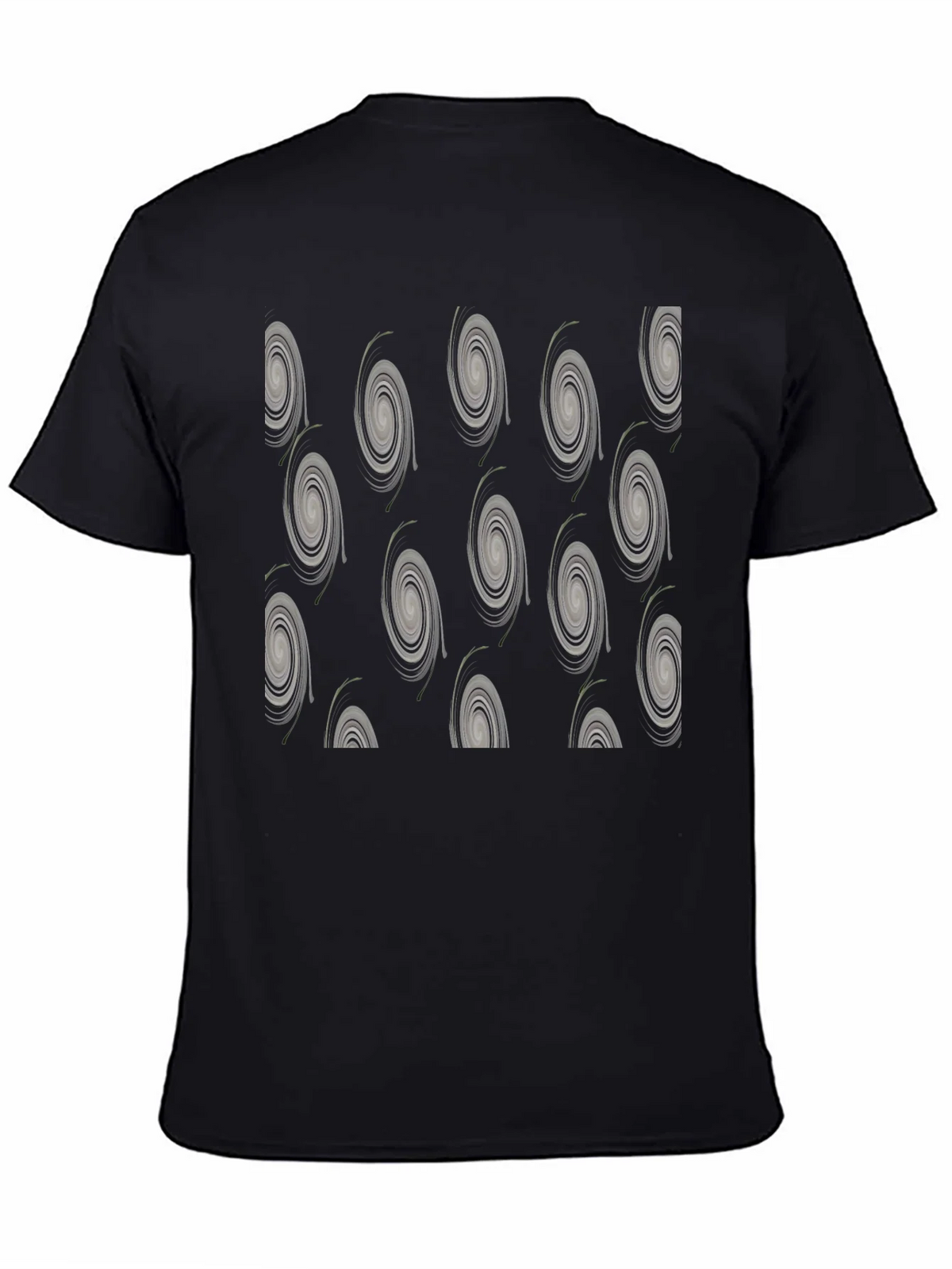 Modern Swirl Pattern Black T-Shirt product image 7
