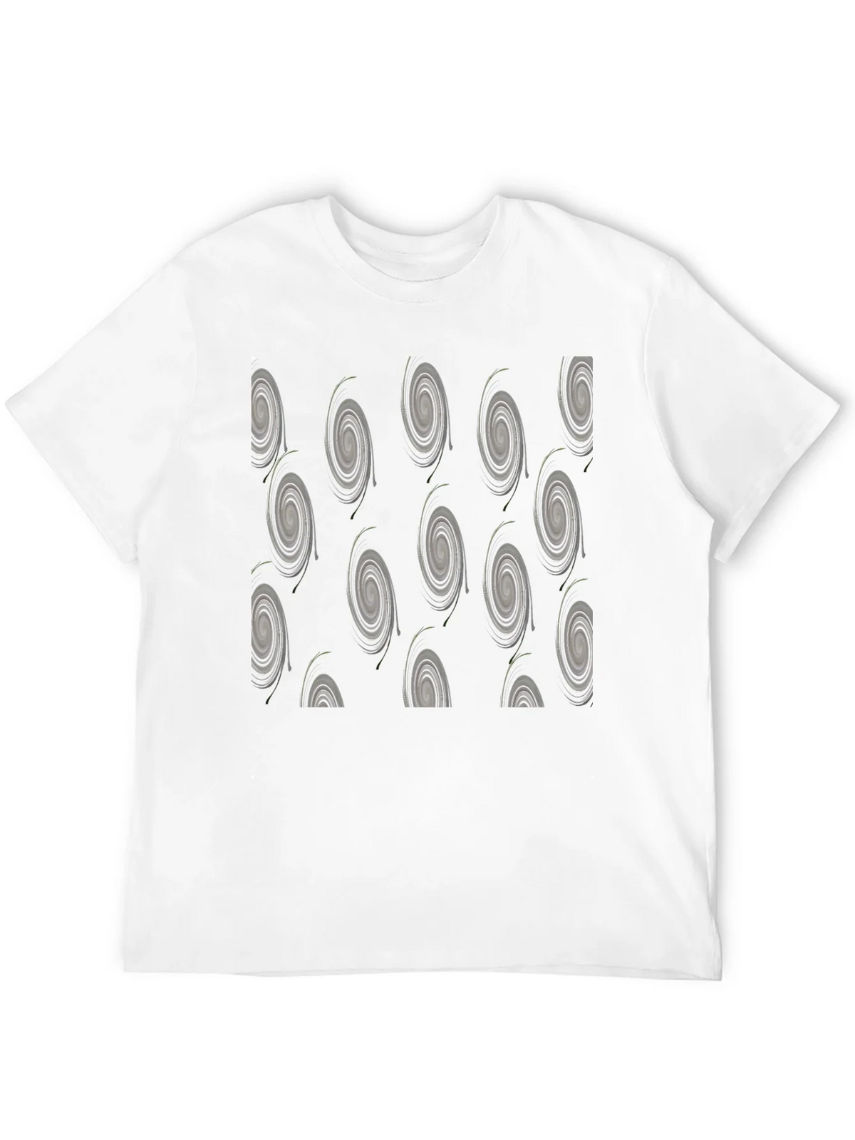Modern Swirl Pattern Black T-Shirt product image 3