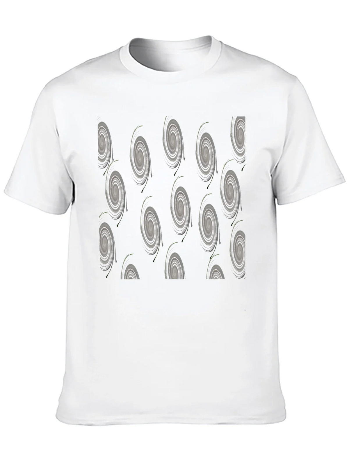 Modern Swirl Pattern Black T-Shirt product image 12