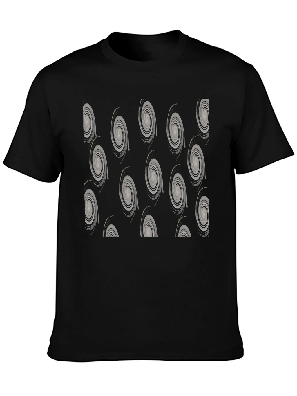 Modern Swirl Pattern Black T-Shirt product image 6