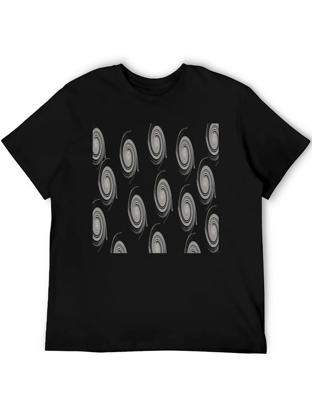 Modern Swirl Pattern Black T-Shirt product image 8