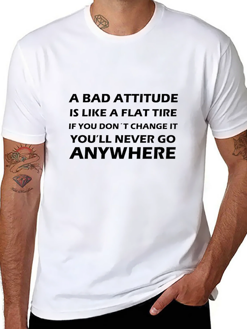 Attitude Flat Tire Graphic T-Shirt product image 10