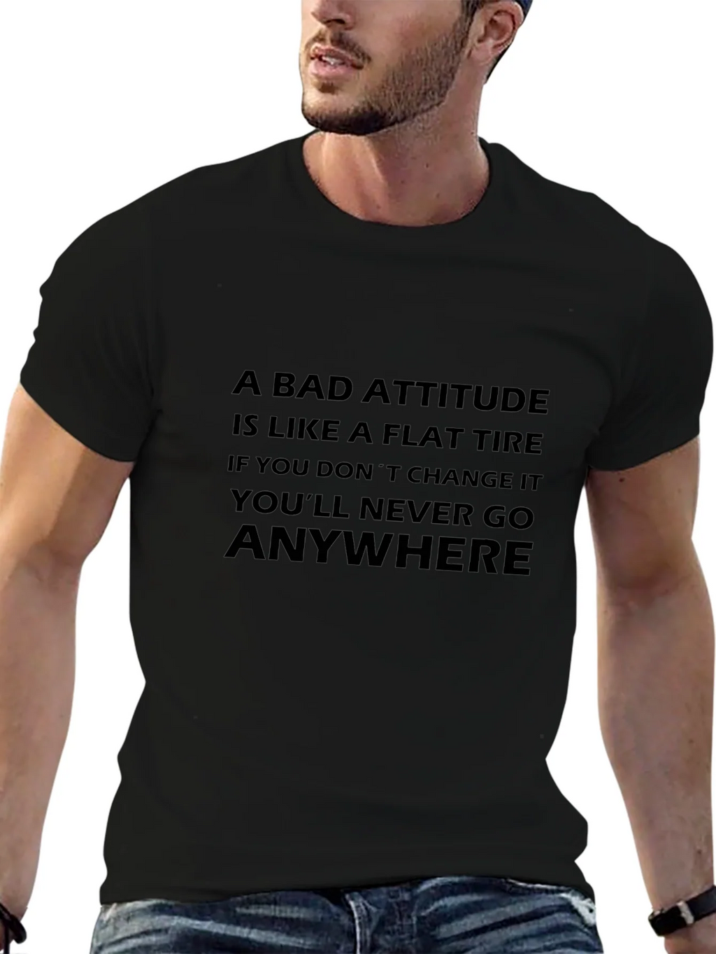 Attitude Flat Tire Graphic T-Shirt product image 9