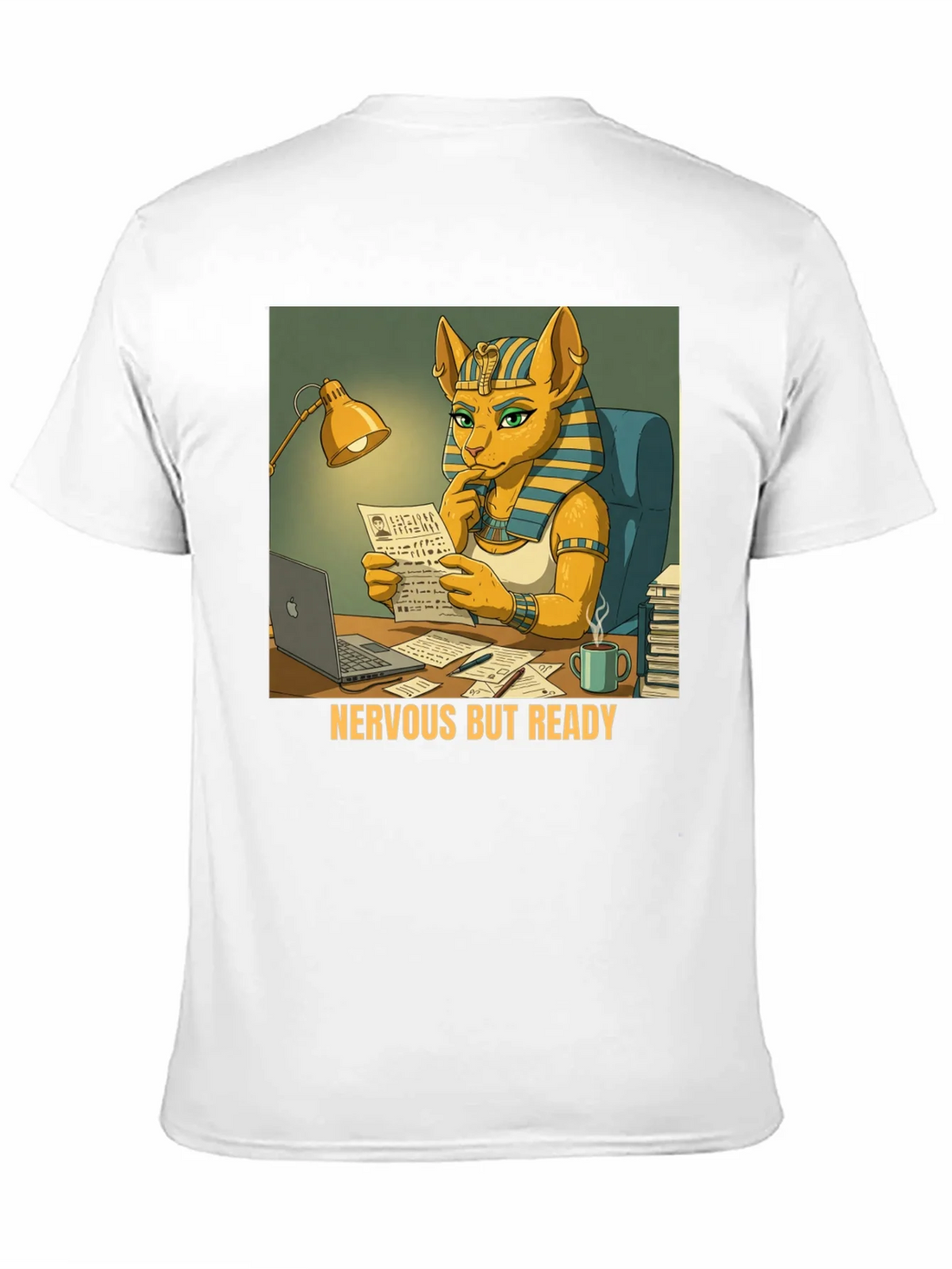 Nervous But Ready Cat Pharaoh T-Shirt product image 2