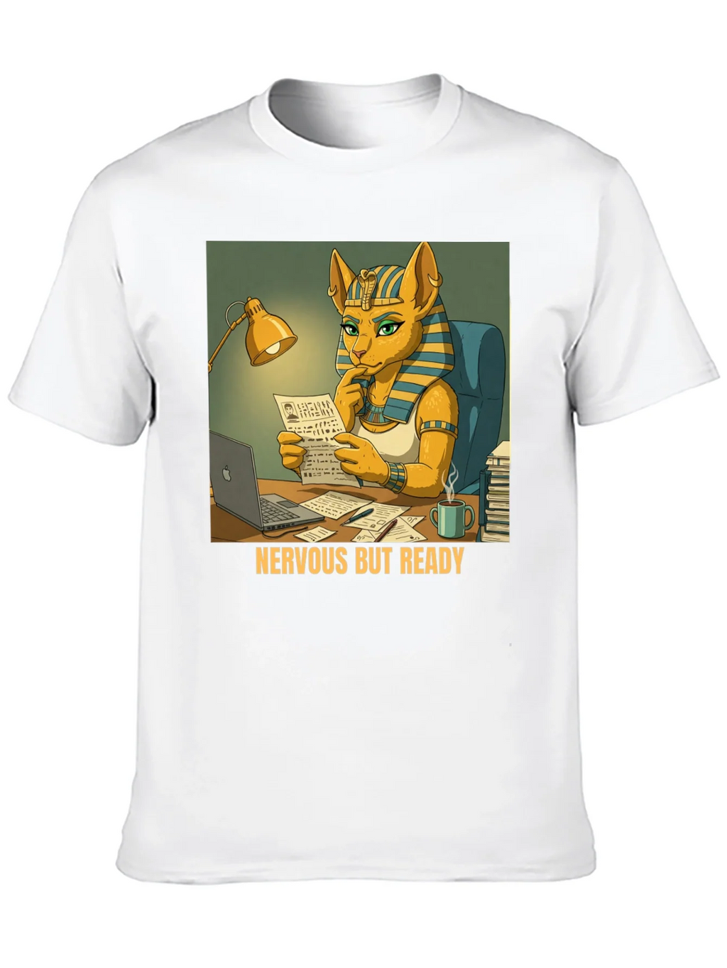 Nervous But Ready Cat Pharaoh T-Shirt product image 12