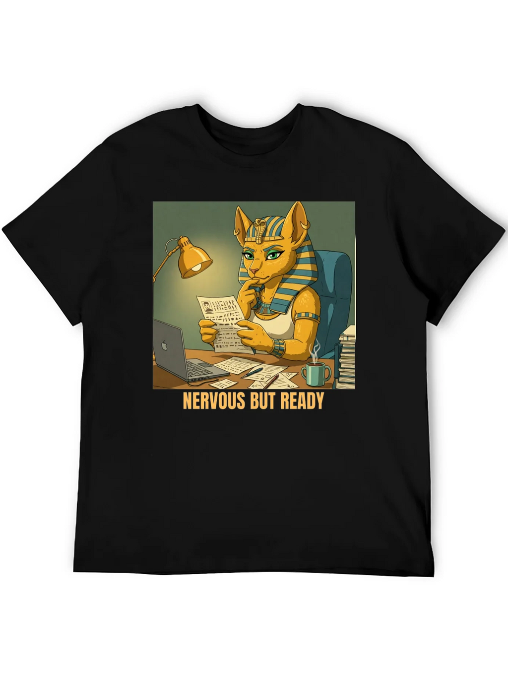Nervous But Ready Cat Pharaoh T-Shirt product image 8
