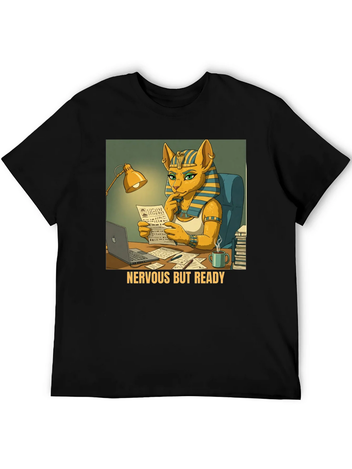 Nervous But Ready Cat Pharaoh T-Shirt product image 8