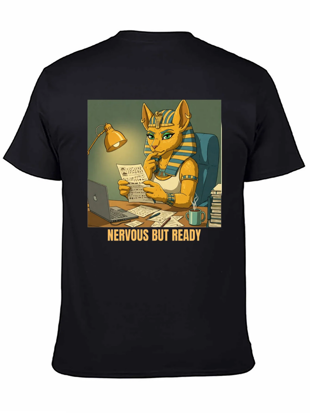 Nervous But Ready Cat Pharaoh T-Shirt product image 7