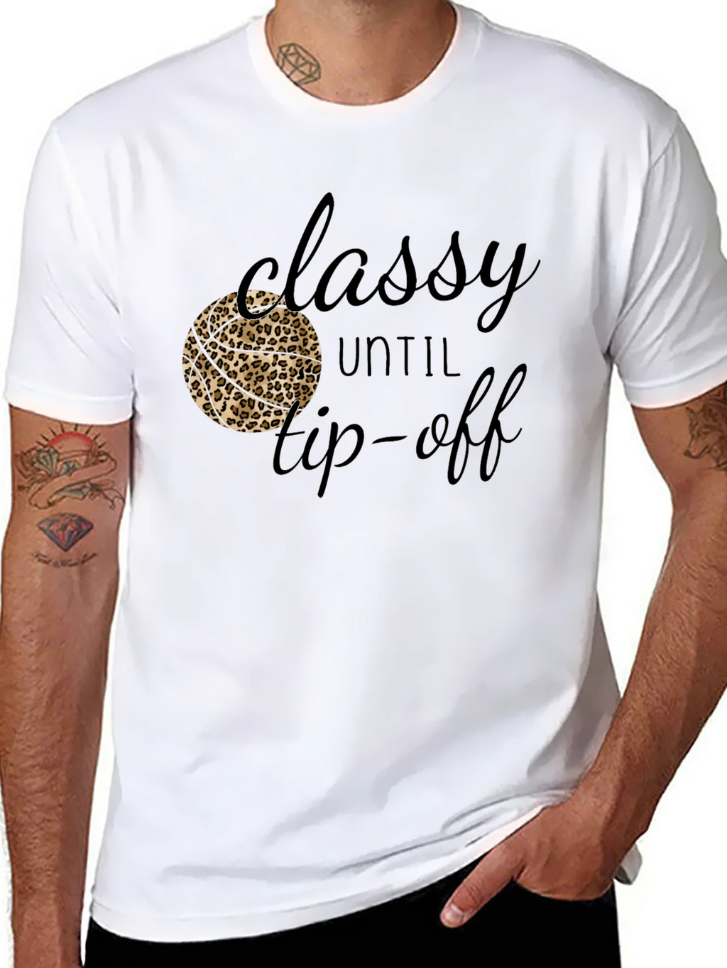 Classy Until Tip-Off Black Graphic Tee product image 4