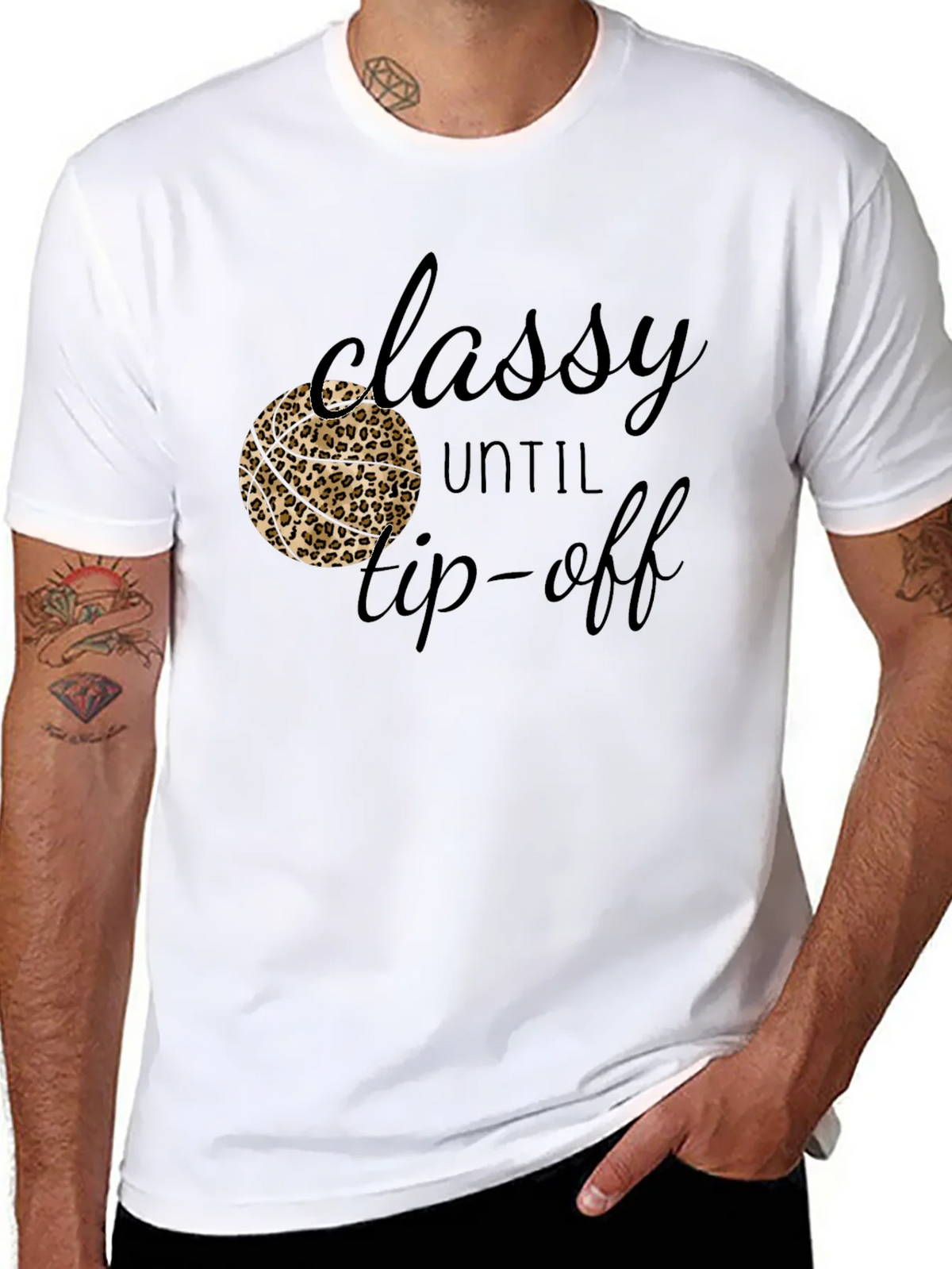 Classy Until Tip-Off Black Graphic Tee product image 4