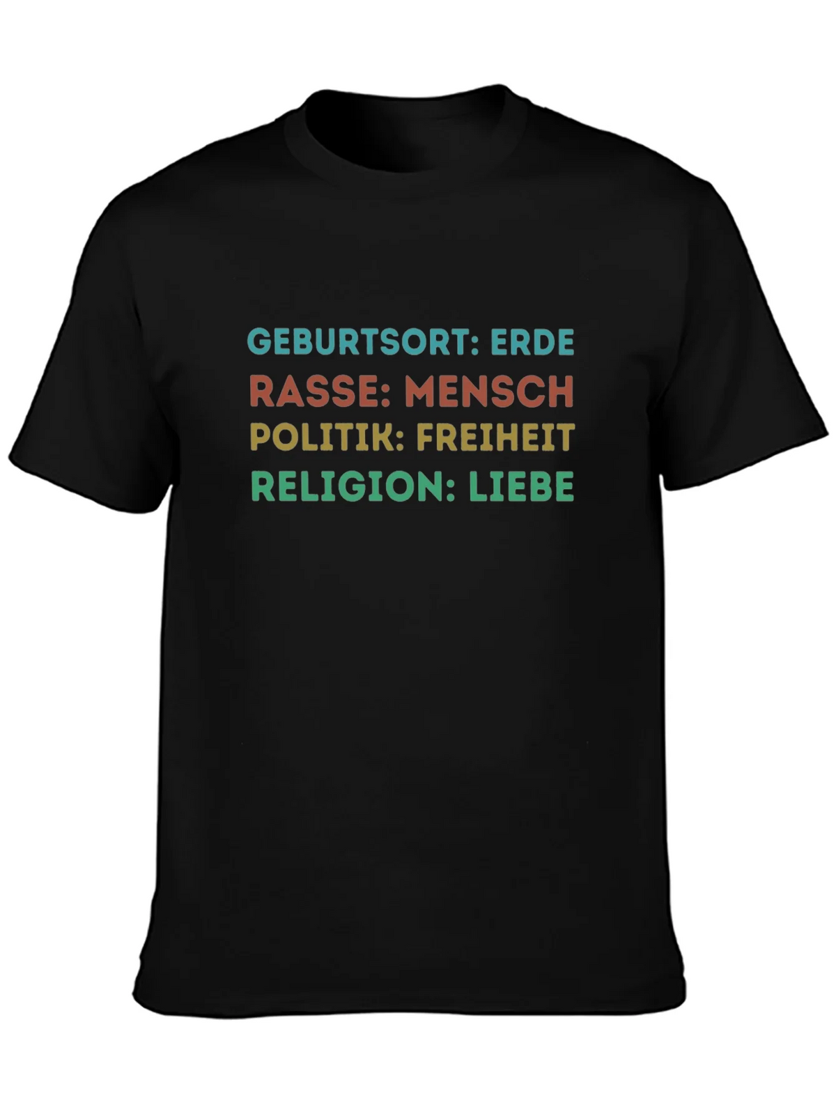Birthplace Earth Human Race Freedom Love T-Shirt product image 6