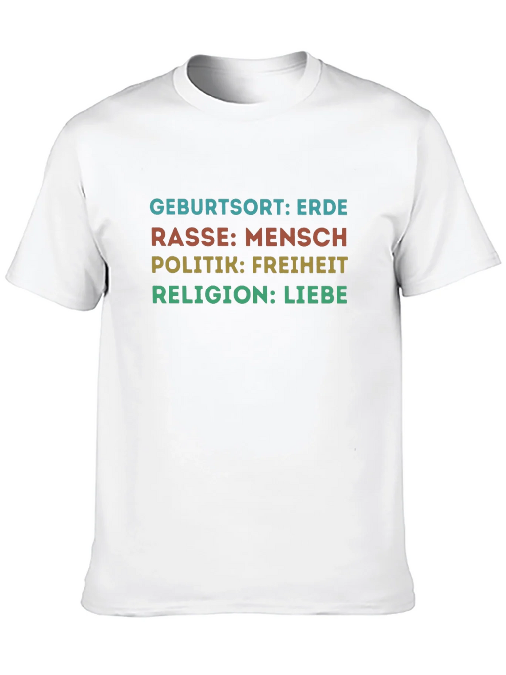 Birthplace Earth Human Race Freedom Love T-Shirt product image 12