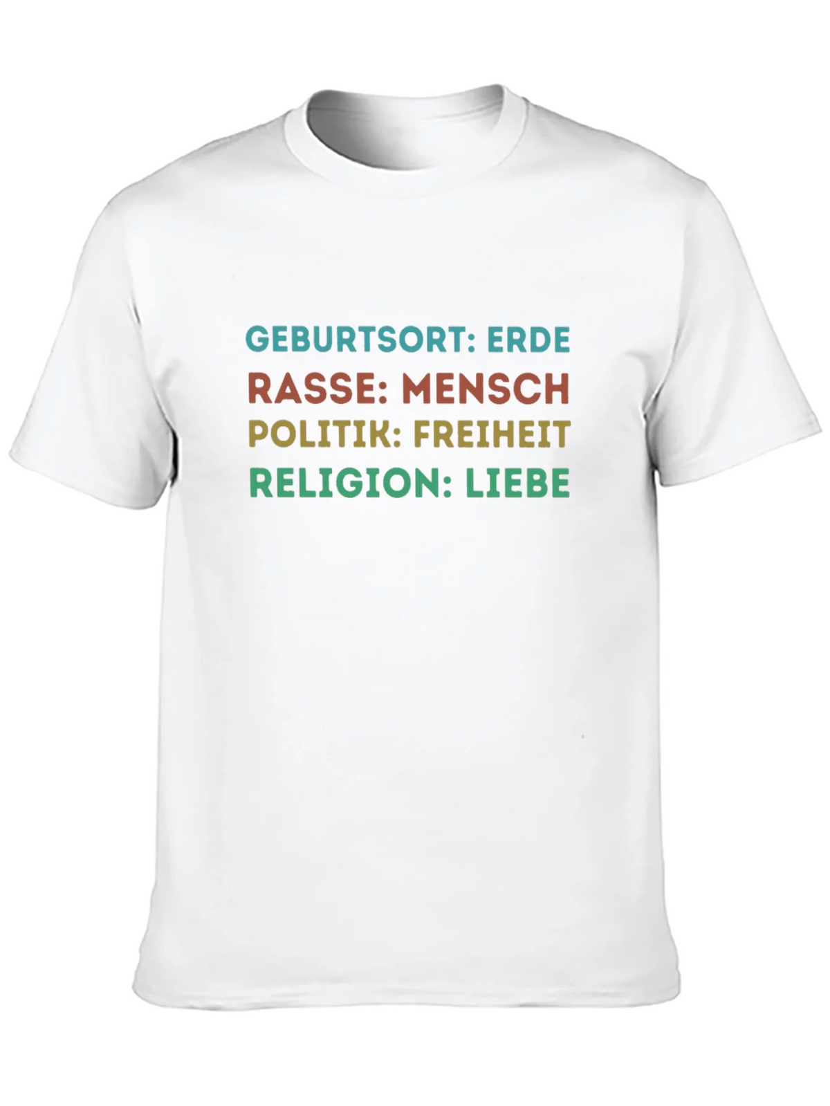 Birthplace Earth Human Race Freedom Love T-Shirt product image 12