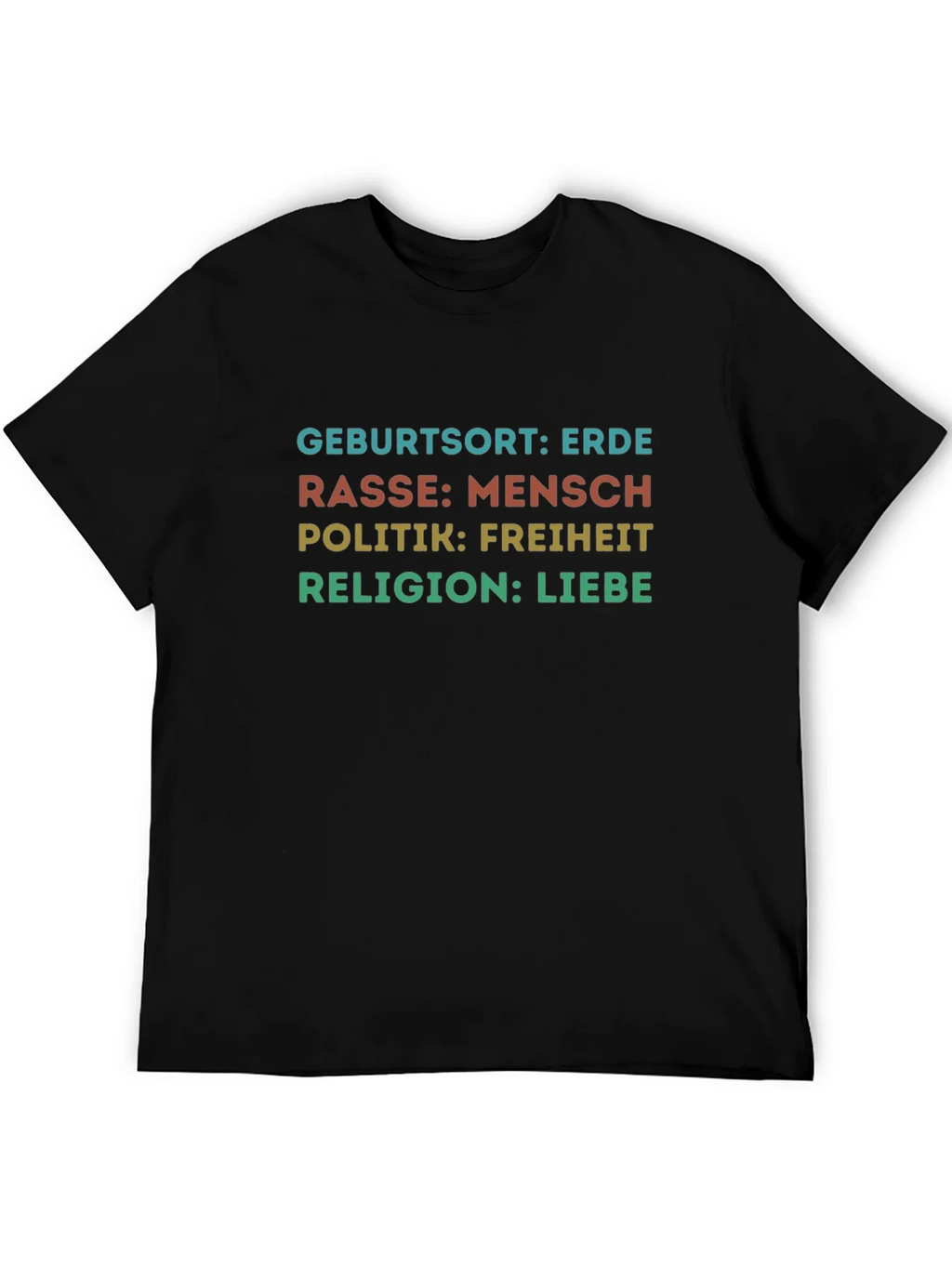 Birthplace Earth Human Race Freedom Love T-Shirt product image 8