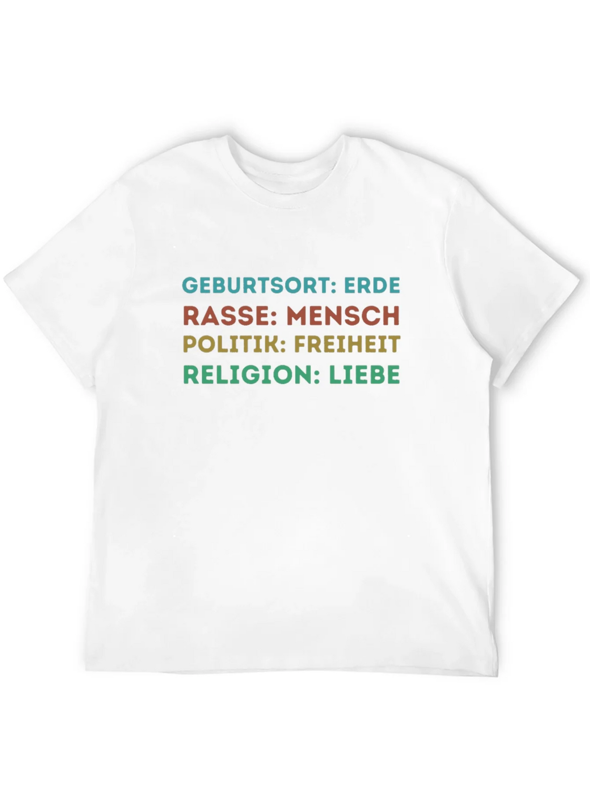 Birthplace Earth Human Race Freedom Love T-Shirt product image 3