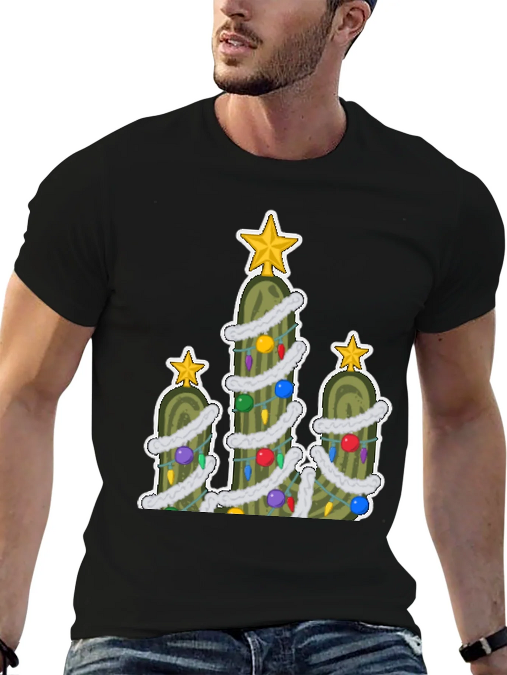 Pickle Christmas Tree T-Shirt - Holiday Fun! product image 9