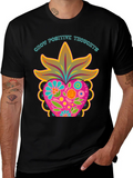 Grow Positive Thoughts Black Graphic Tee product image 1