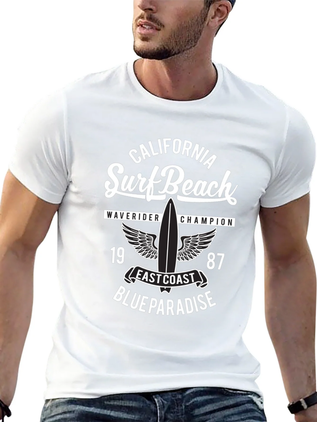 California Surf Beach Graphic T-Shirt product image 4