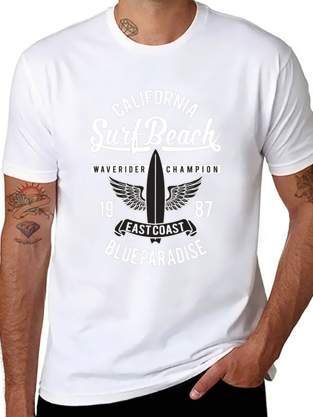 California Surf Beach Graphic T-Shirt product image 10