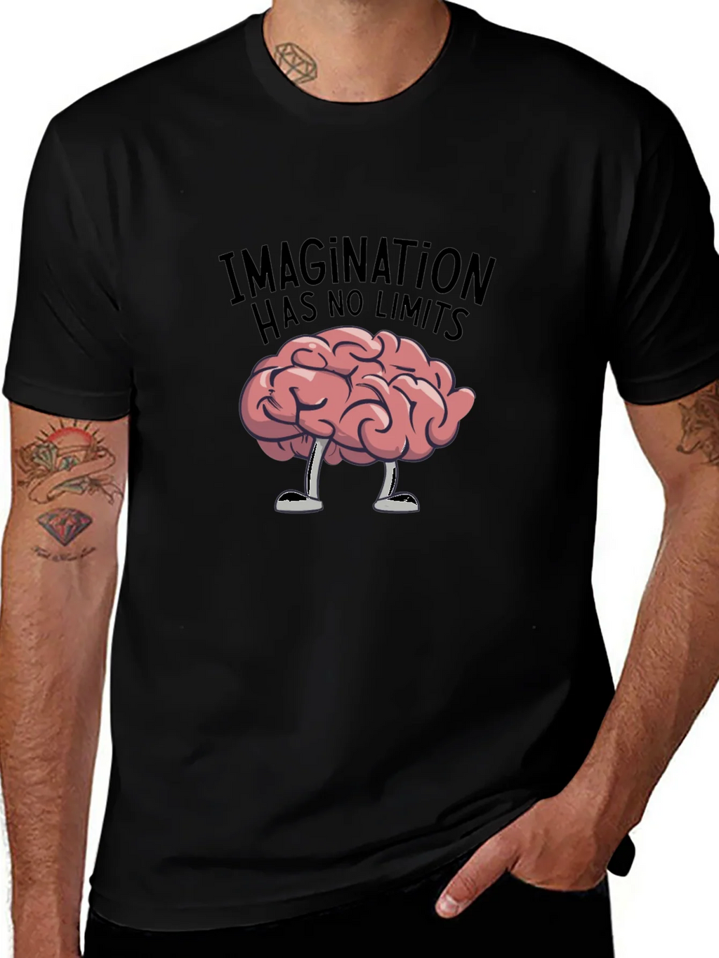 Imagination Has No Limits Brain Graphic Tee product image 1