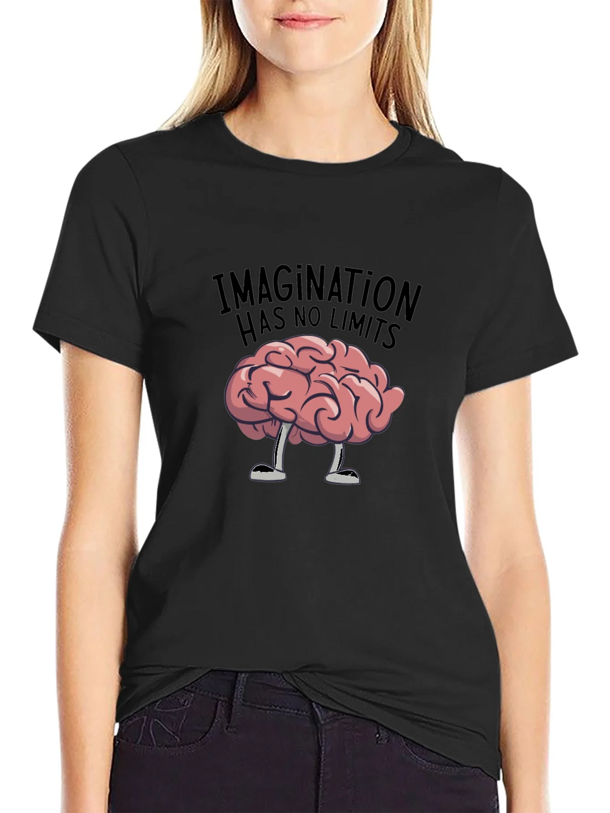 Imagination Has No Limits Brain Graphic Tee product image 5