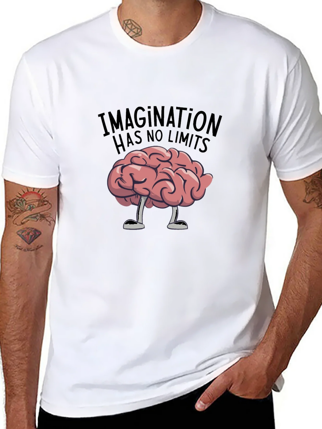 Imagination Has No Limits Brain Graphic Tee product image 10