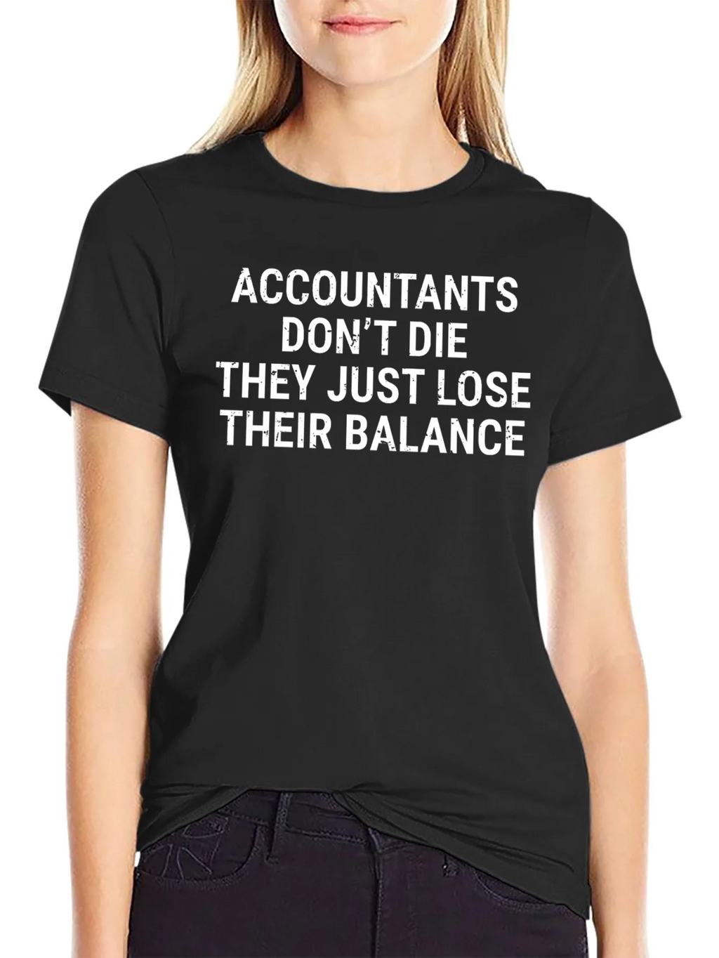 Accountants Lose Balance Graphic Tee - Black product image 4