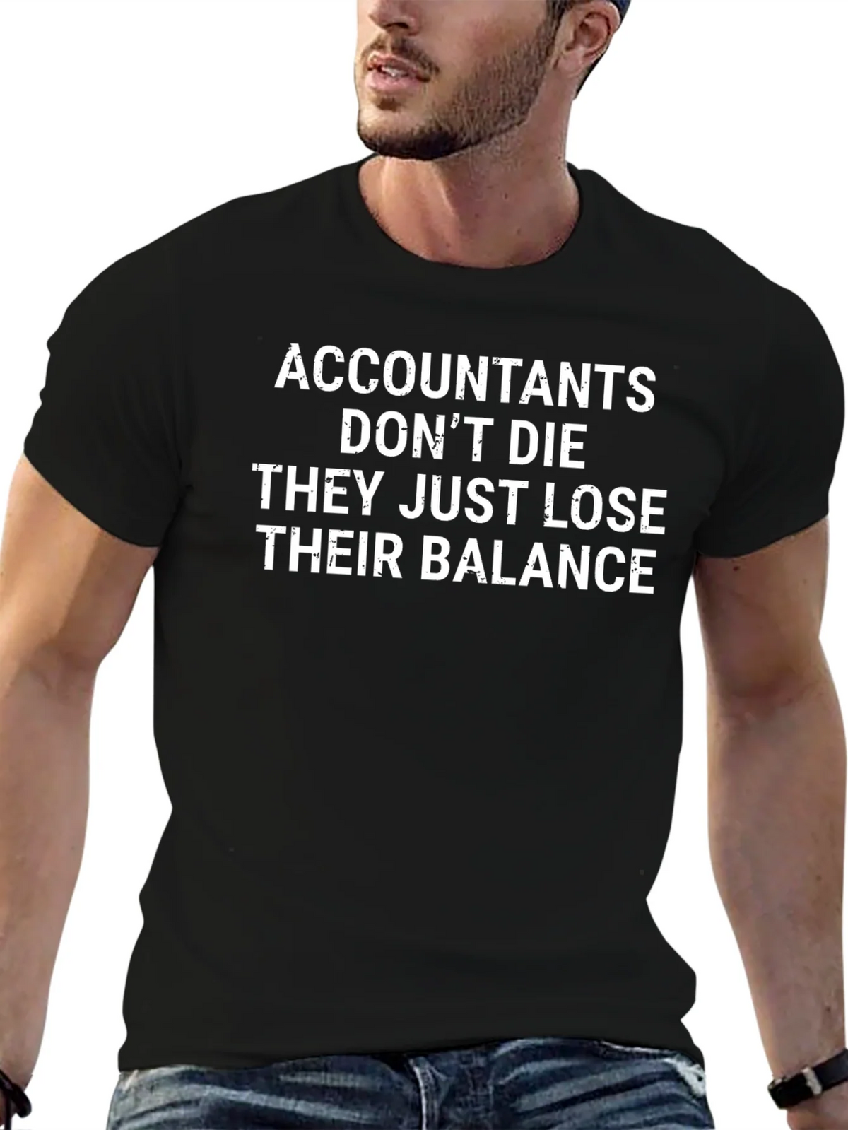 Accountants Lose Balance Graphic Tee - Black product image 8
