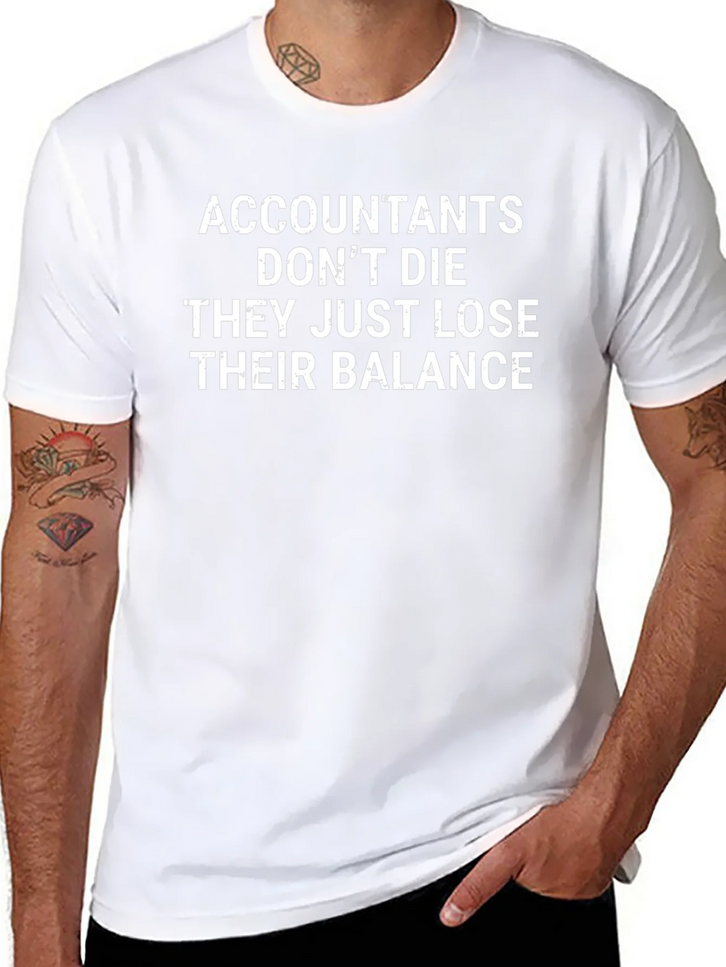 Accountants Lose Balance Graphic Tee - Black product image 9