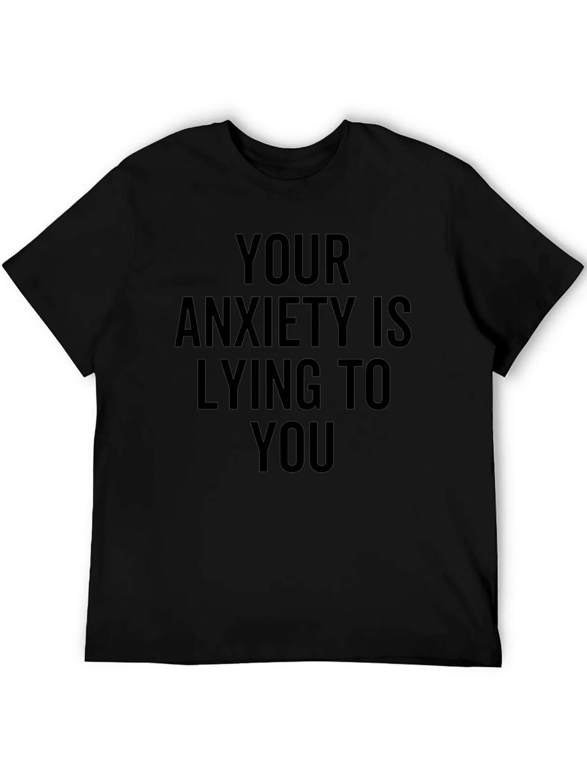 Anxiety Awareness Graphic Tee - Black Cotton T-Shirt product image 8