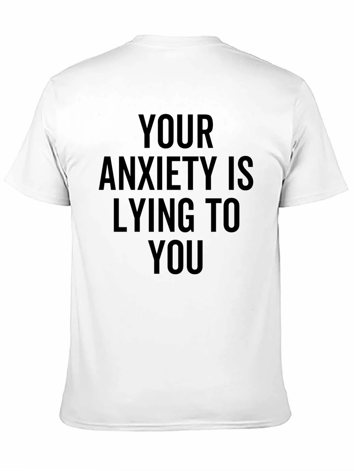 Anxiety Awareness Graphic Tee - Black Cotton T-Shirt product image 2