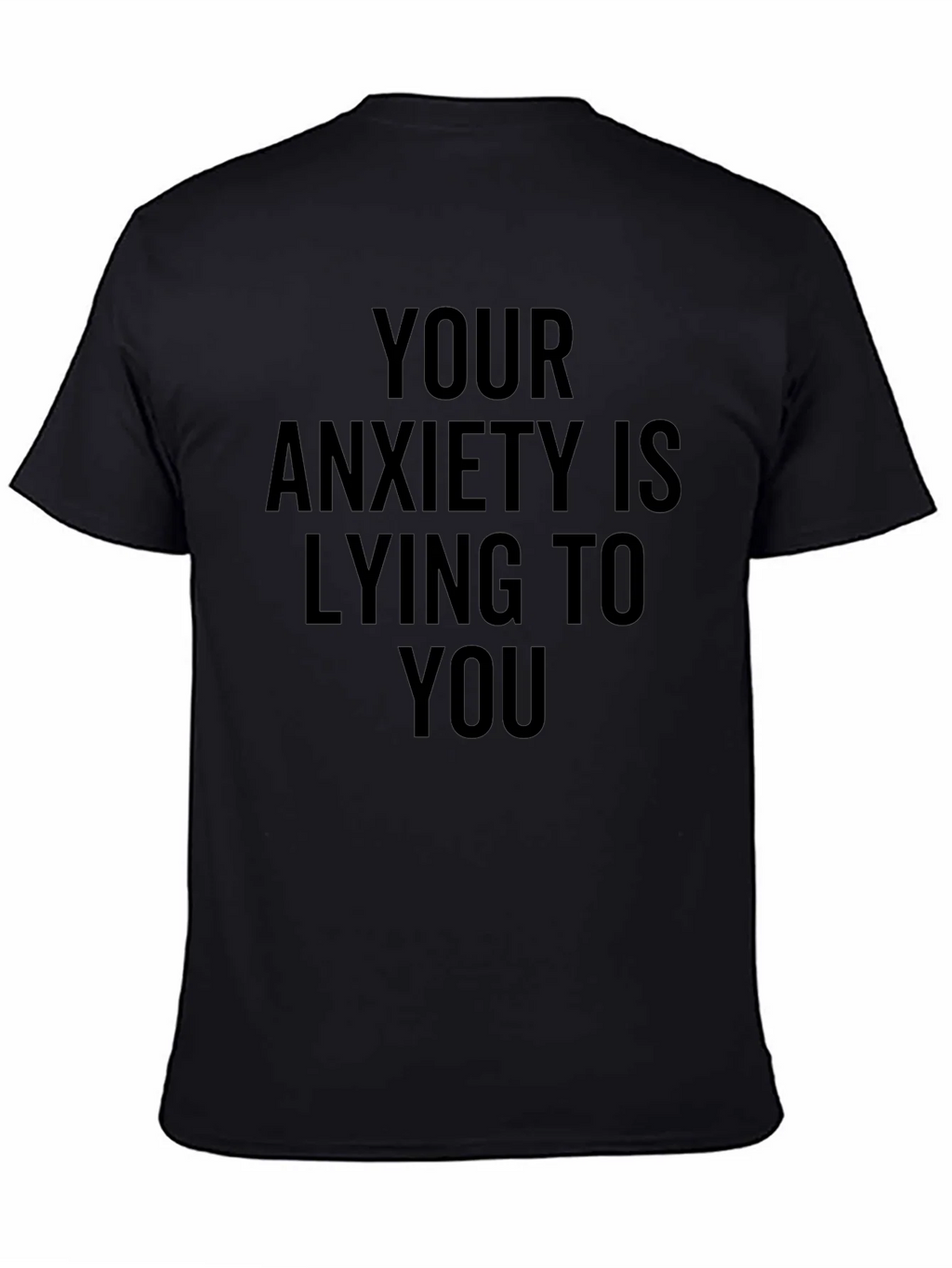 Anxiety Awareness Graphic Tee - Black Cotton T-Shirt product image 7